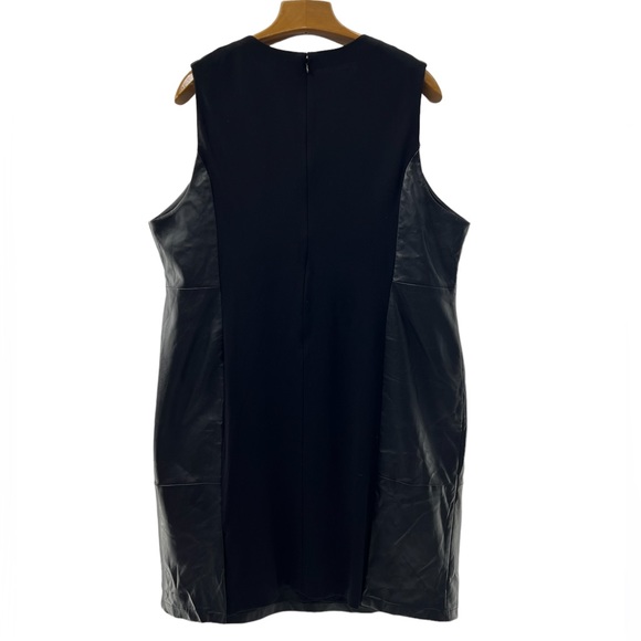 Who What Wear Faux Leather Knit Dress - Picture 3 of 11
